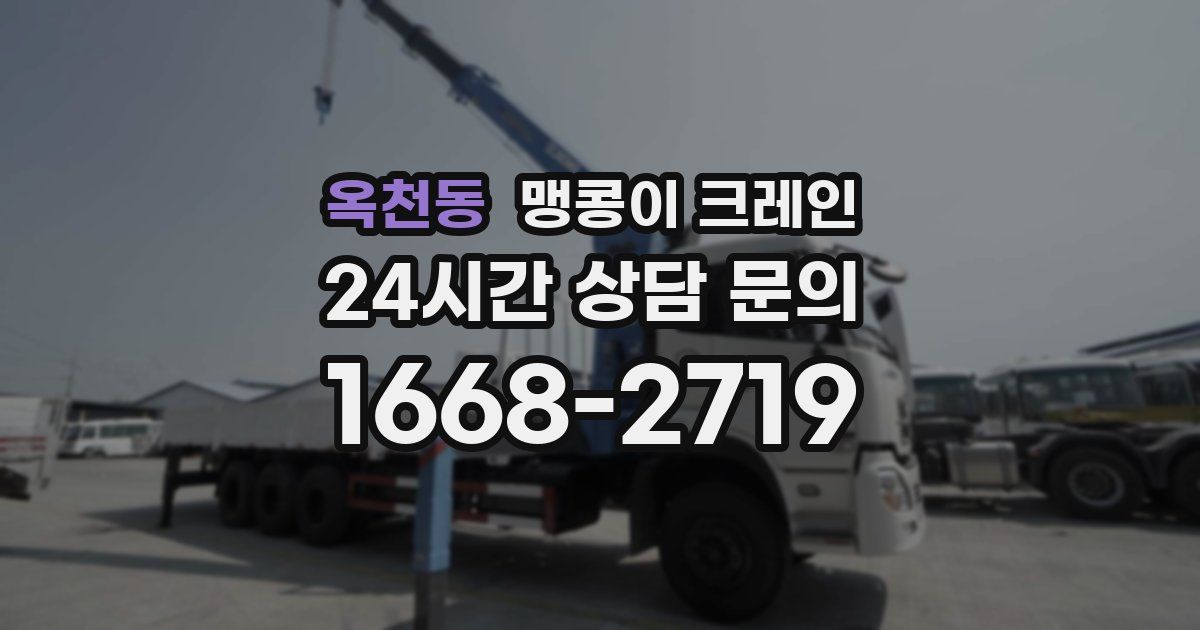 옥천동 맹콩이 크레인