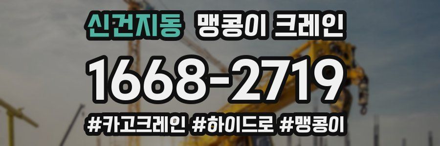 신건지동 맹콩이 크레인