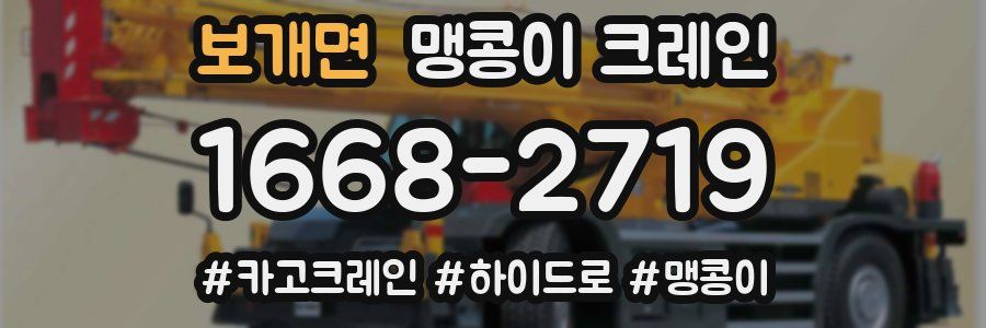 보개면 맹콩이 크레인