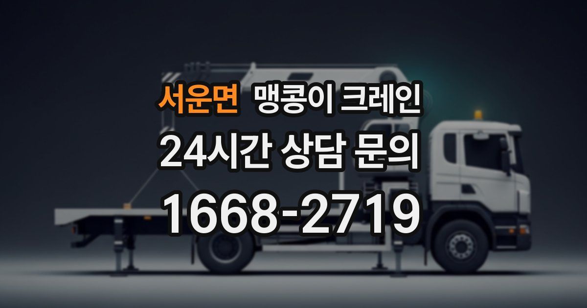 서운면 맹콩이 크레인