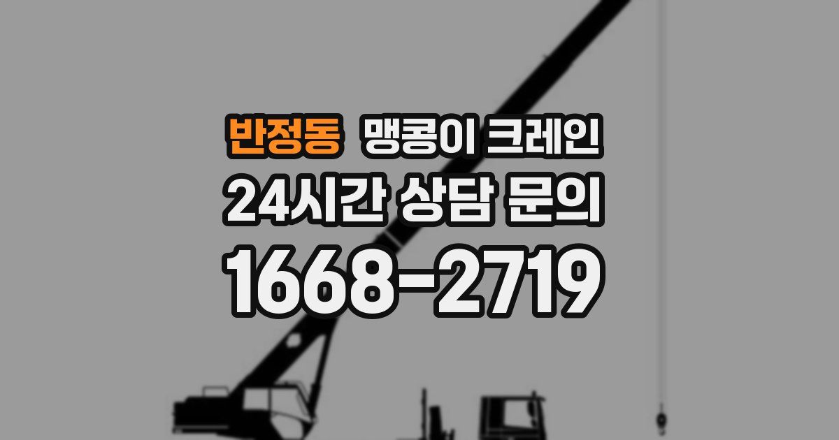 반정동 맹콩이 크레인
