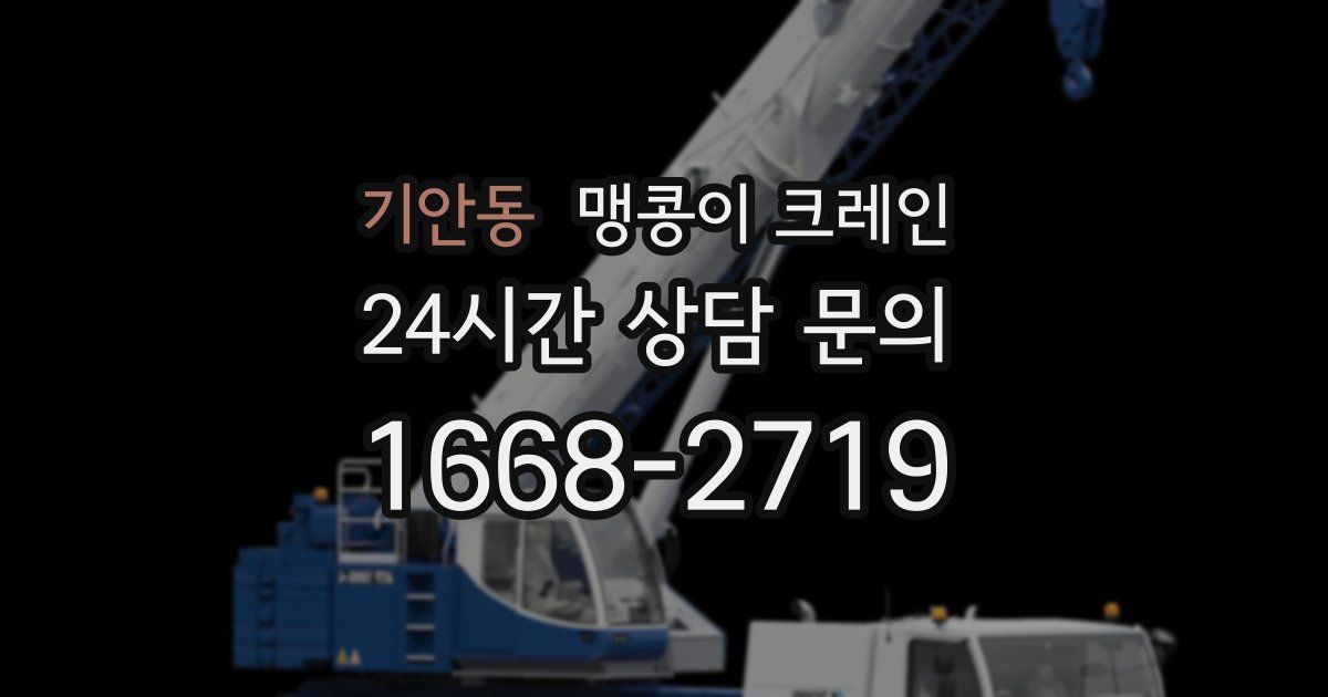 기안동 맹콩이 크레인