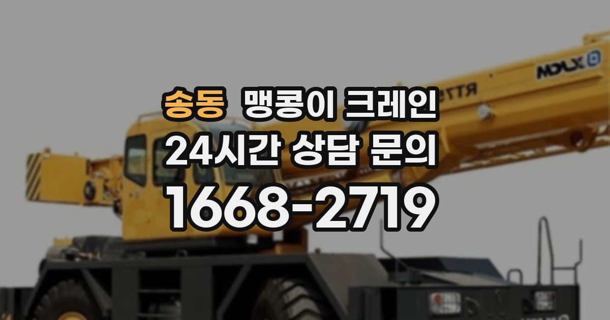 송동 맹콩이 크레인