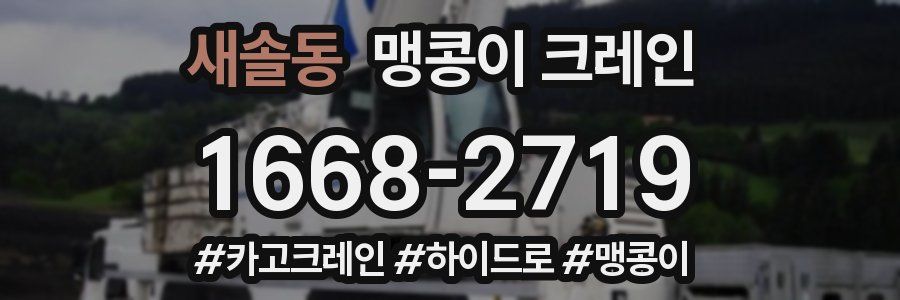 새솔동 맹콩이 크레인