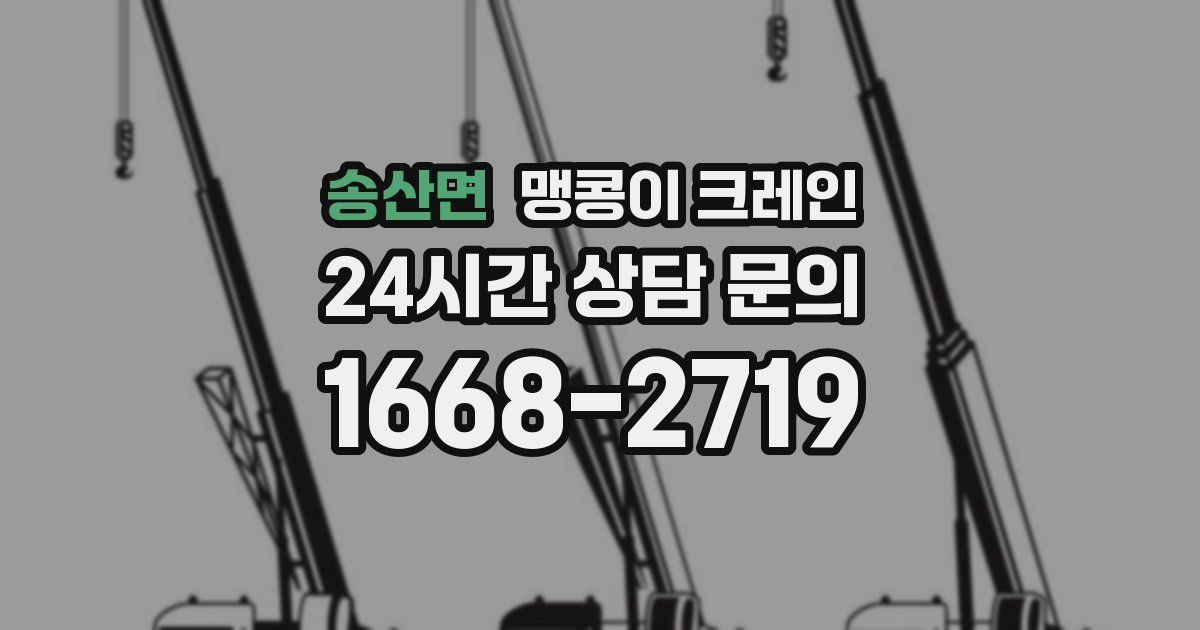 송산면 맹콩이 크레인