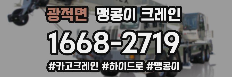 광적면 맹콩이 크레인