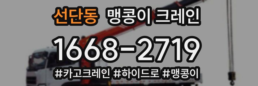 선단동 맹콩이 크레인