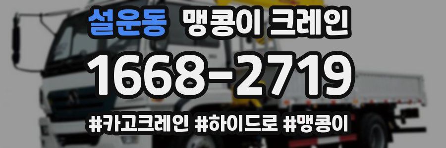 설운동 맹콩이 크레인