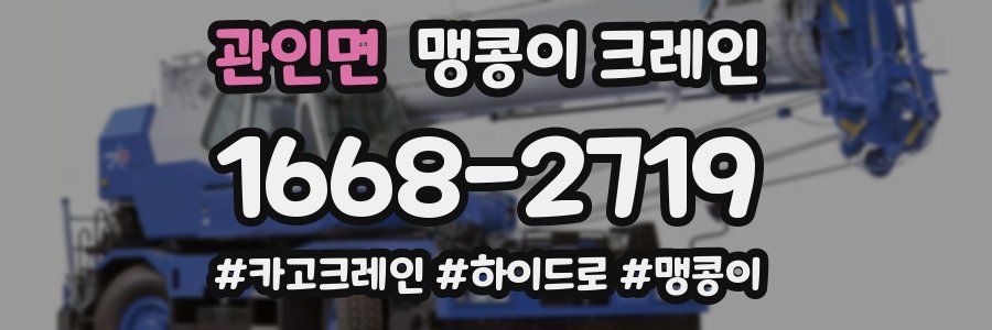 관인면 맹콩이 크레인