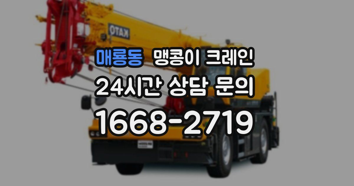 매룡동 맹콩이 크레인
