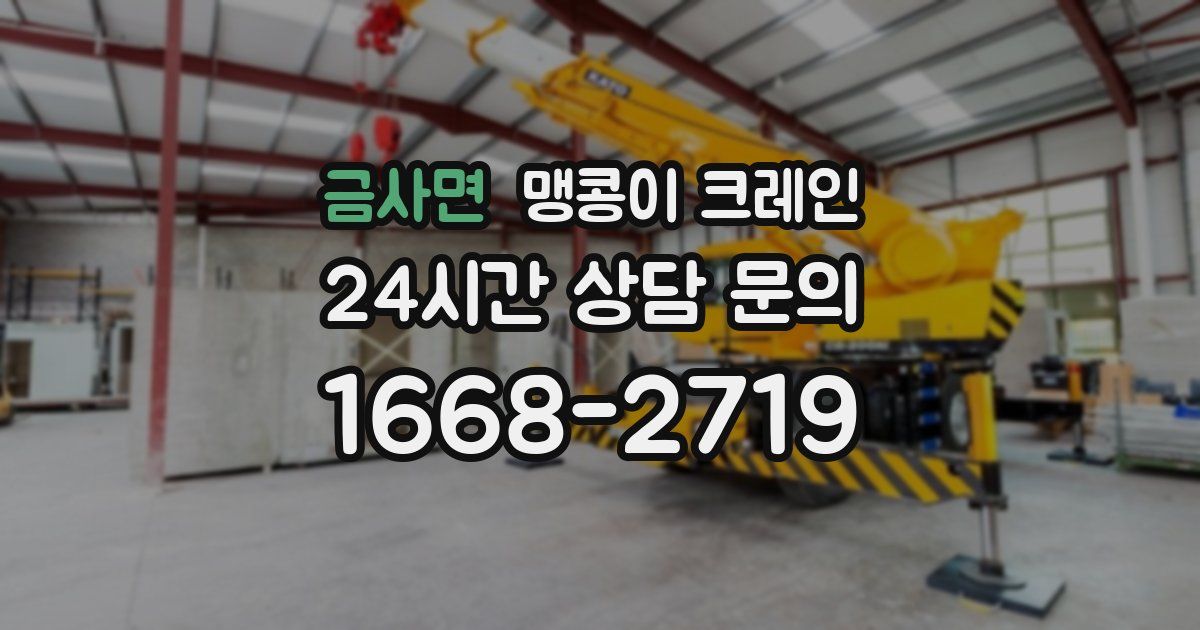 금사면 맹콩이 크레인