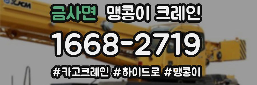 금사면 맹콩이 크레인