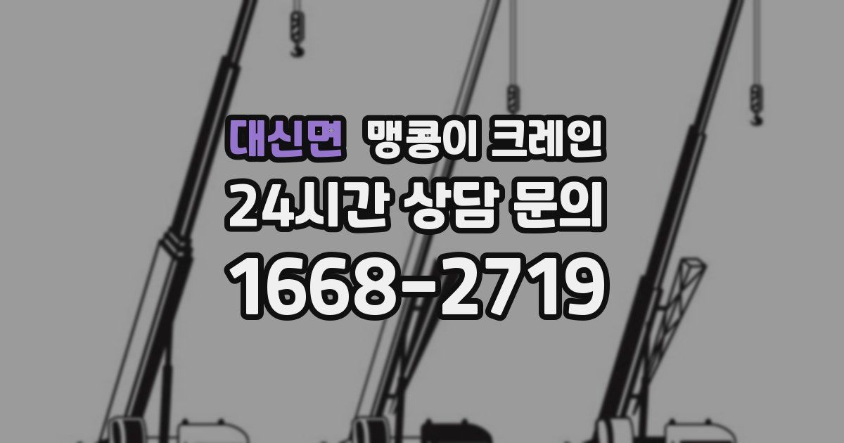 대신면 맹콩이 크레인