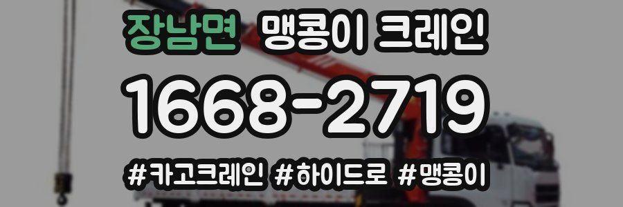 장남면 맹콩이 크레인