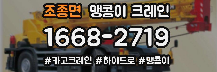 조종면 맹콩이 크레인