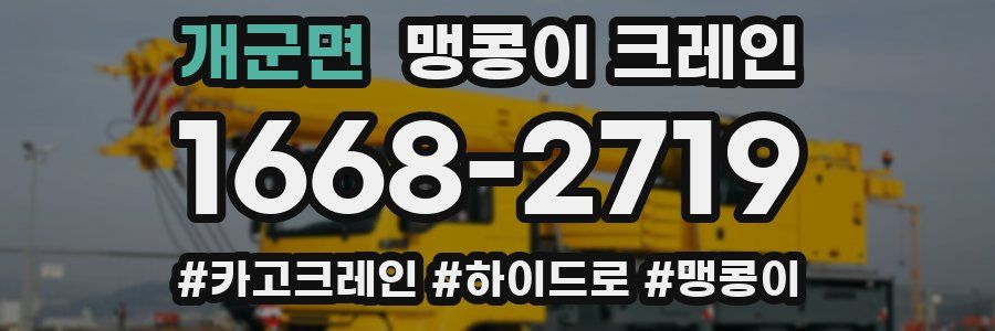 개군면 맹콩이 크레인