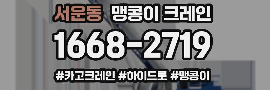 서운동 맹콩이 크레인