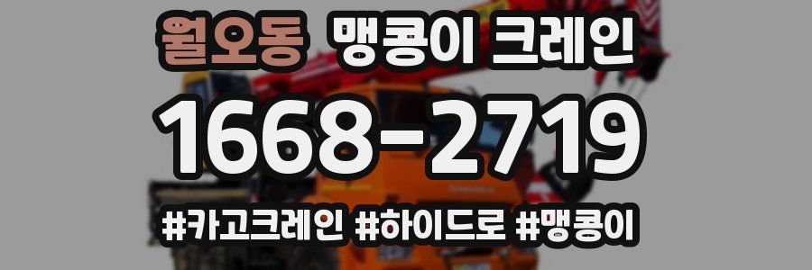 월오동 맹콩이 크레인