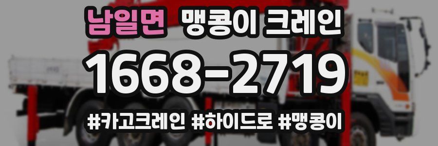 남일면 맹콩이 크레인