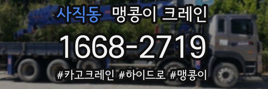 사직동 맹콩이 크레인