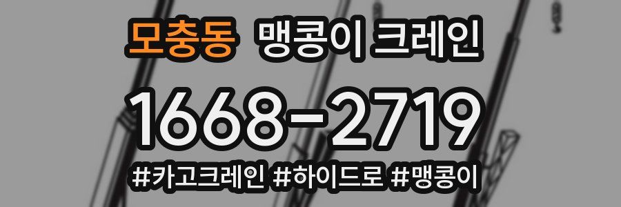 모충동 맹콩이 크레인