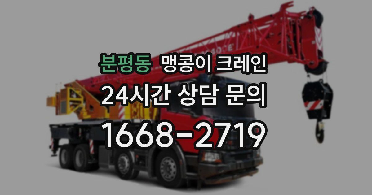 분평동 맹콩이 크레인