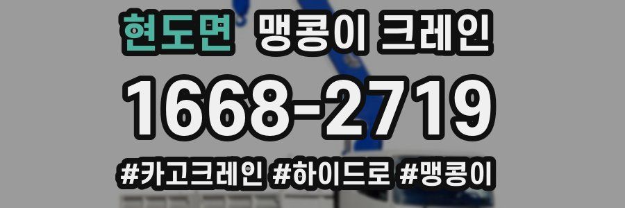 현도면 맹콩이 크레인