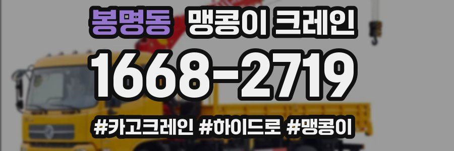 봉명동 맹콩이 크레인