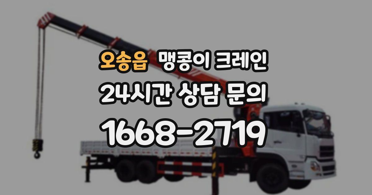 오송읍 맹콩이 크레인