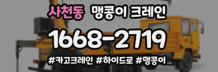 사천동 맹콩이 크레인