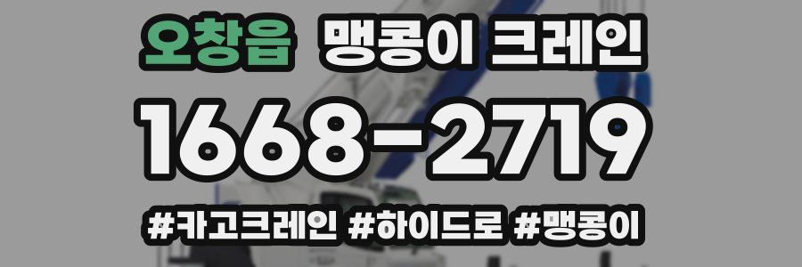 오창읍 맹콩이 크레인