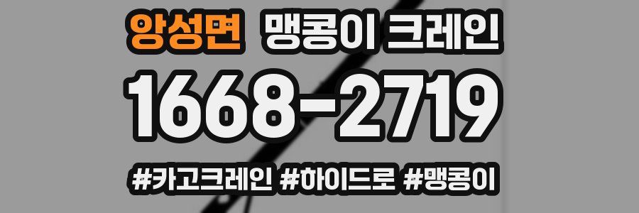 앙성면 맹콩이 크레인