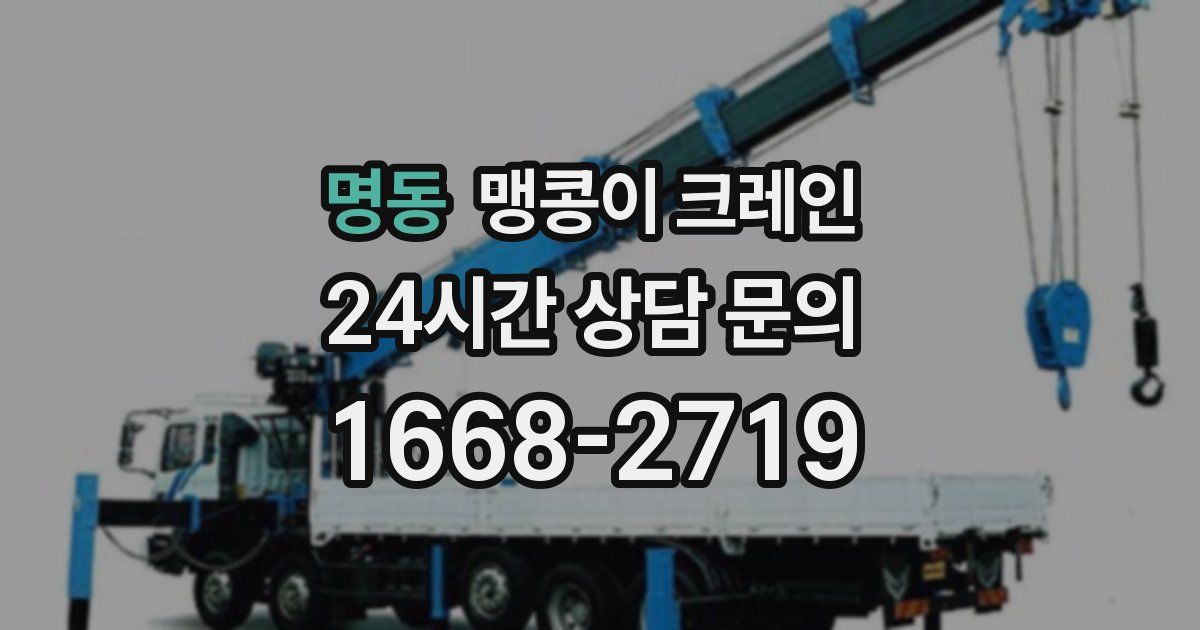 명동 맹콩이 크레인