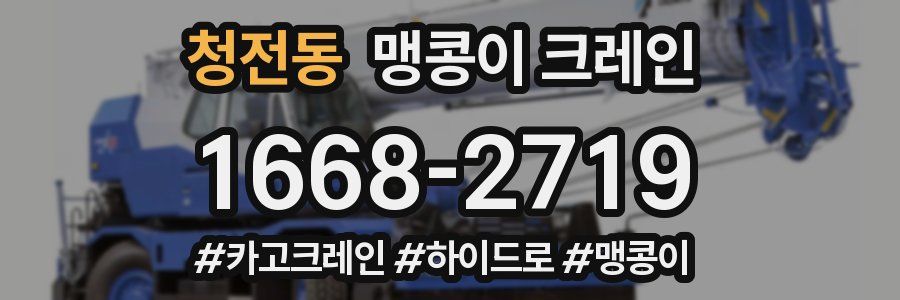 청전동 맹콩이 크레인