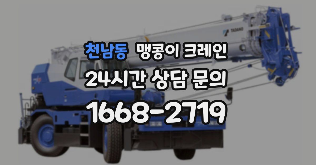 천남동 맹콩이 크레인