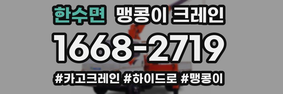 한수면 맹콩이 크레인