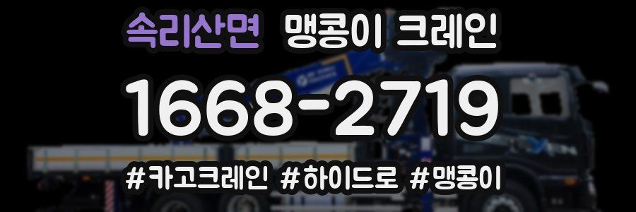 속리산면 맹콩이 크레인