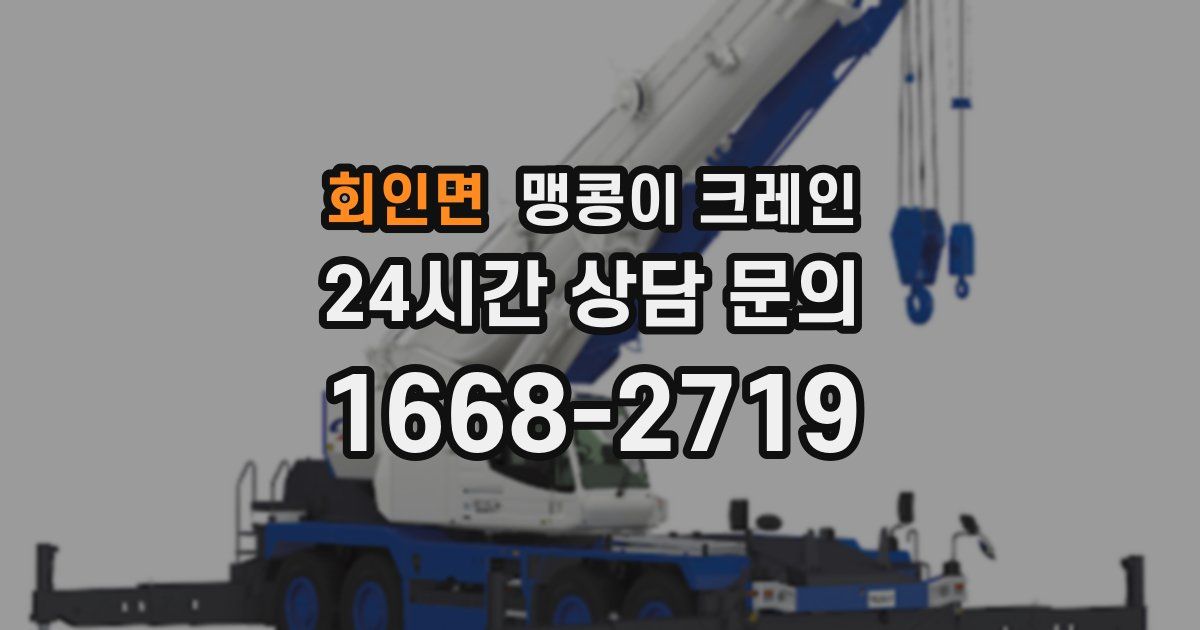 회인면 맹콩이 크레인