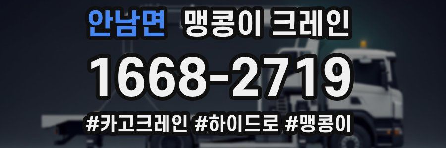 안남면 맹콩이 크레인