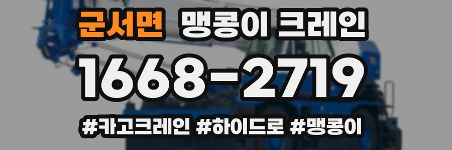 군서면 맹콩이 크레인