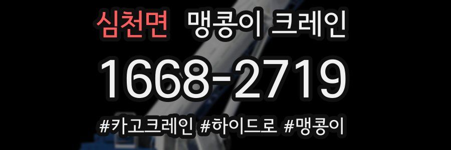 심천면 맹콩이 크레인