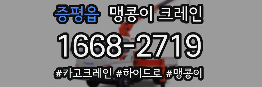 증평읍 맹콩이 크레인