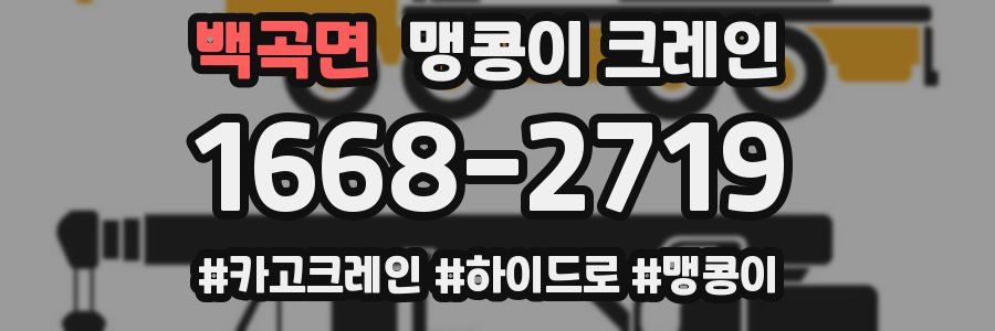 백곡면 맹콩이 크레인