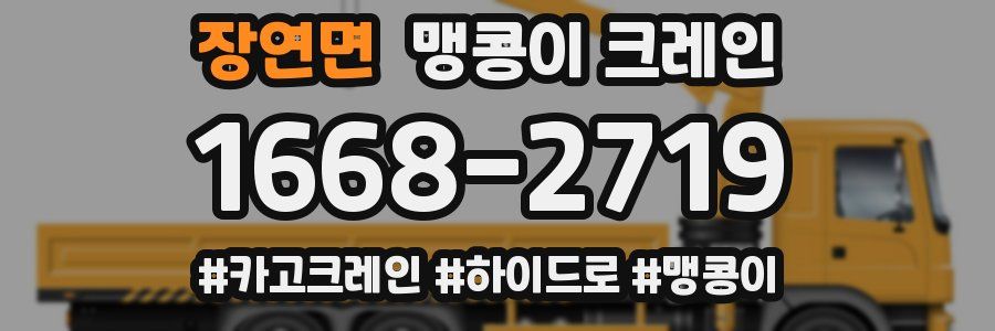 장연면 맹콩이 크레인