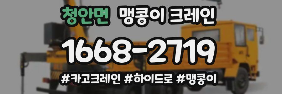 청안면 맹콩이 크레인