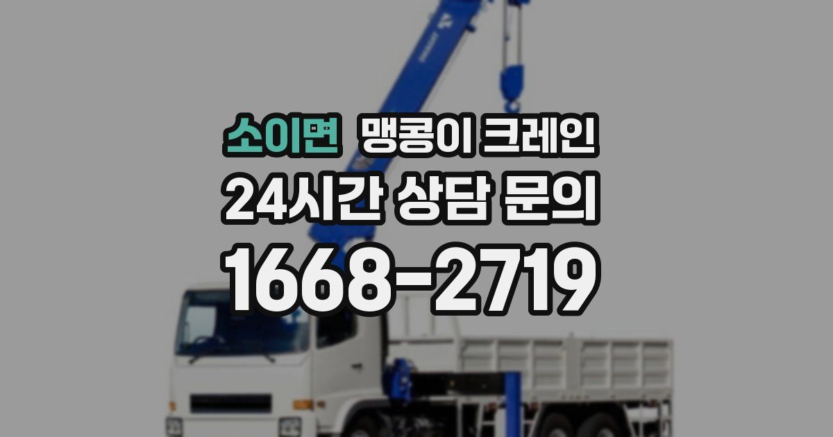 소이면 맹콩이 크레인