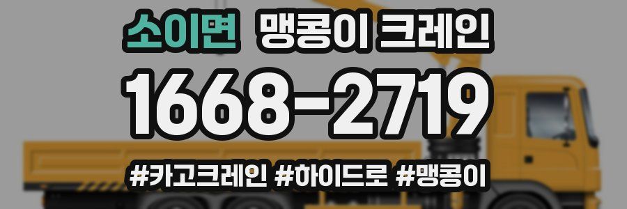 소이면 맹콩이 크레인