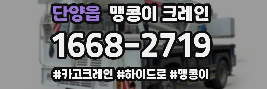 단양읍 맹콩이 크레인