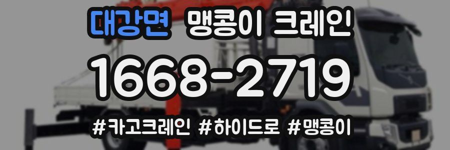 대강면 맹콩이 크레인