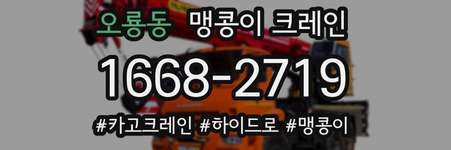 오룡동 맹콩이 크레인